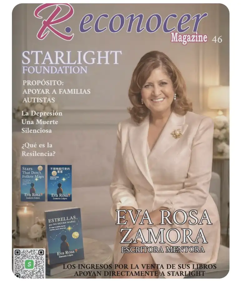 Portada de R.econocer Magazine con Eva Rosa Zamora y Starlight Foundation